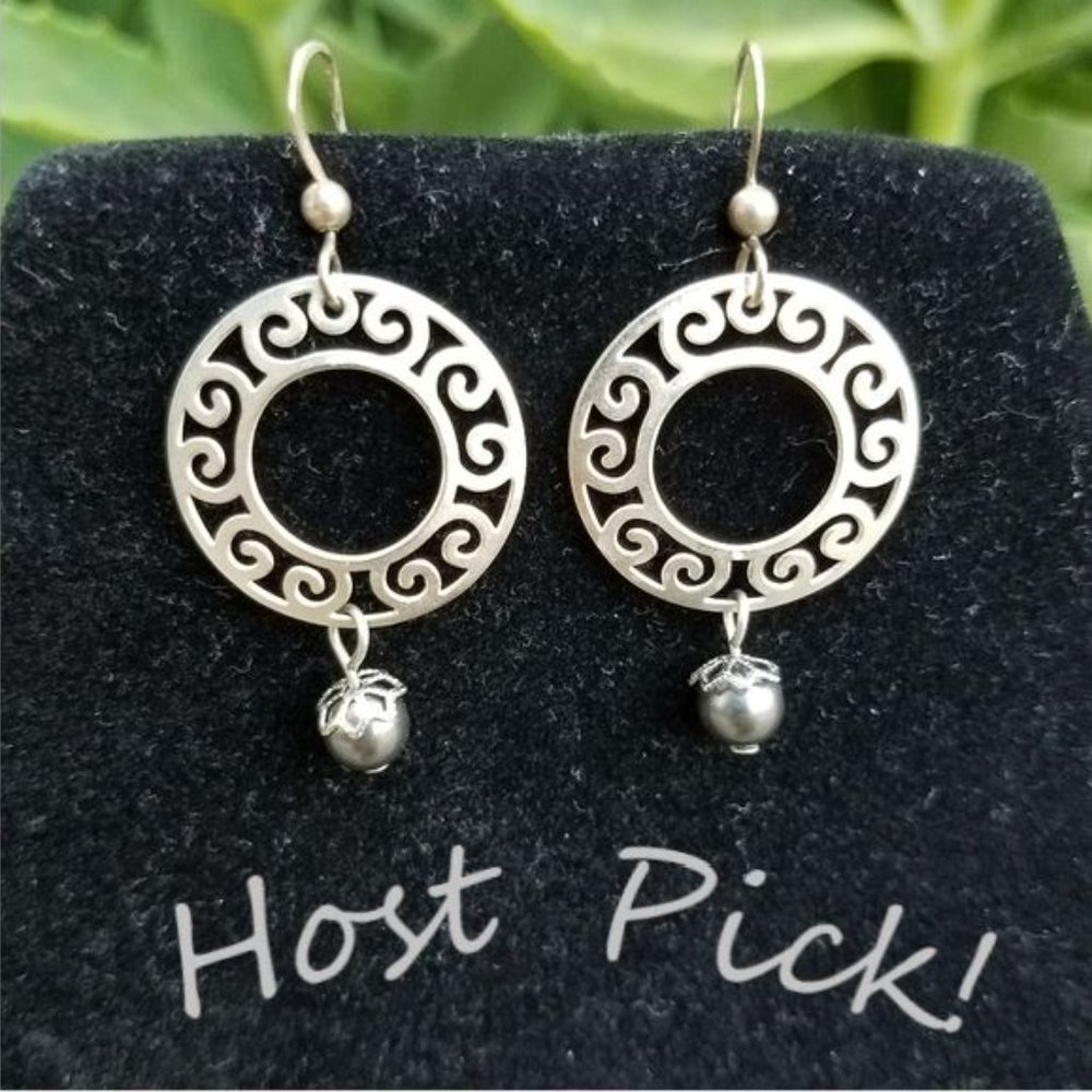 2x HP Silver Circle Earrings